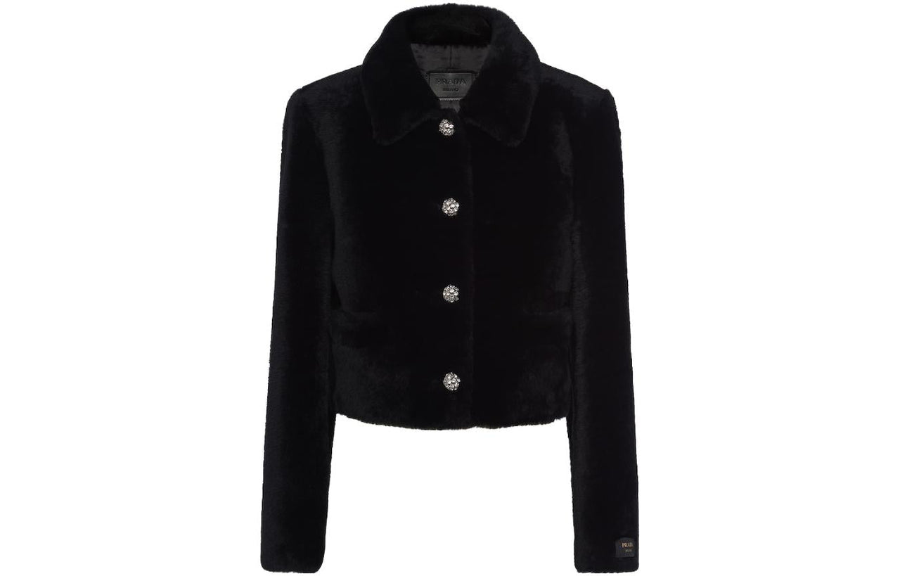 PRADA Cropped Shearling Jacket