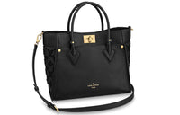 LOUIS VUITTON On My Side Calfskin Tote Bag Shopping Bag Shoulder Bag Crossbody Bag Handbag Large Size Women's Black