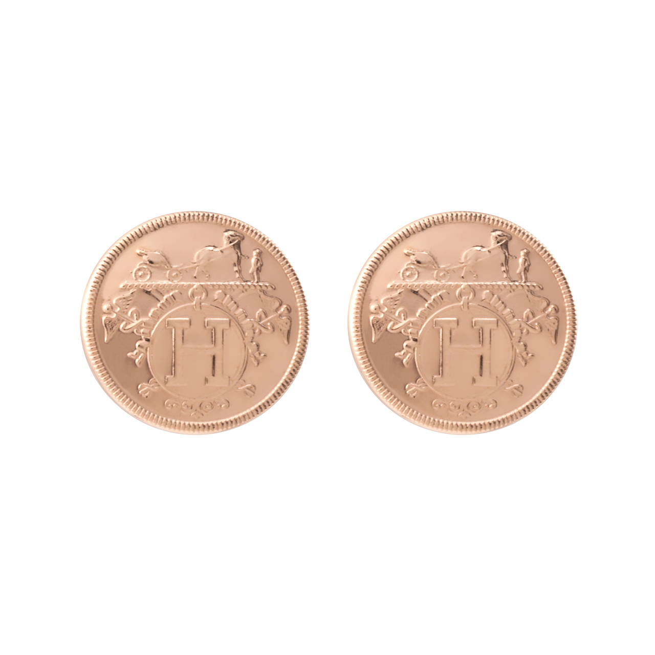 HERMES Stud Earrings Unisex