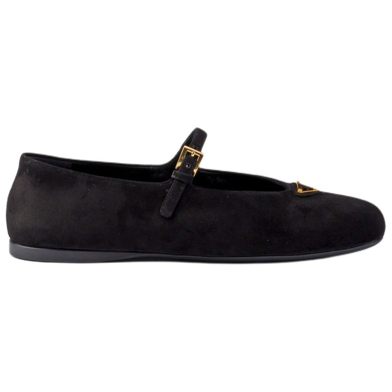 PRADA Flat Mary Jane Shoes Women's Black