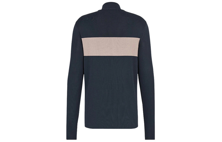 DIOR Quarterly New Products Cashmere Sweaters Men Navy Blue