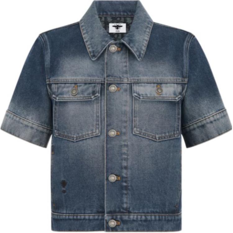 DIOR SS24 Denim Jacket Women's Blue