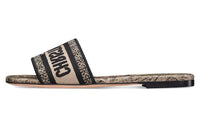 DIOR Dway Odor Resistant Slide Slippers Women's Beige Black