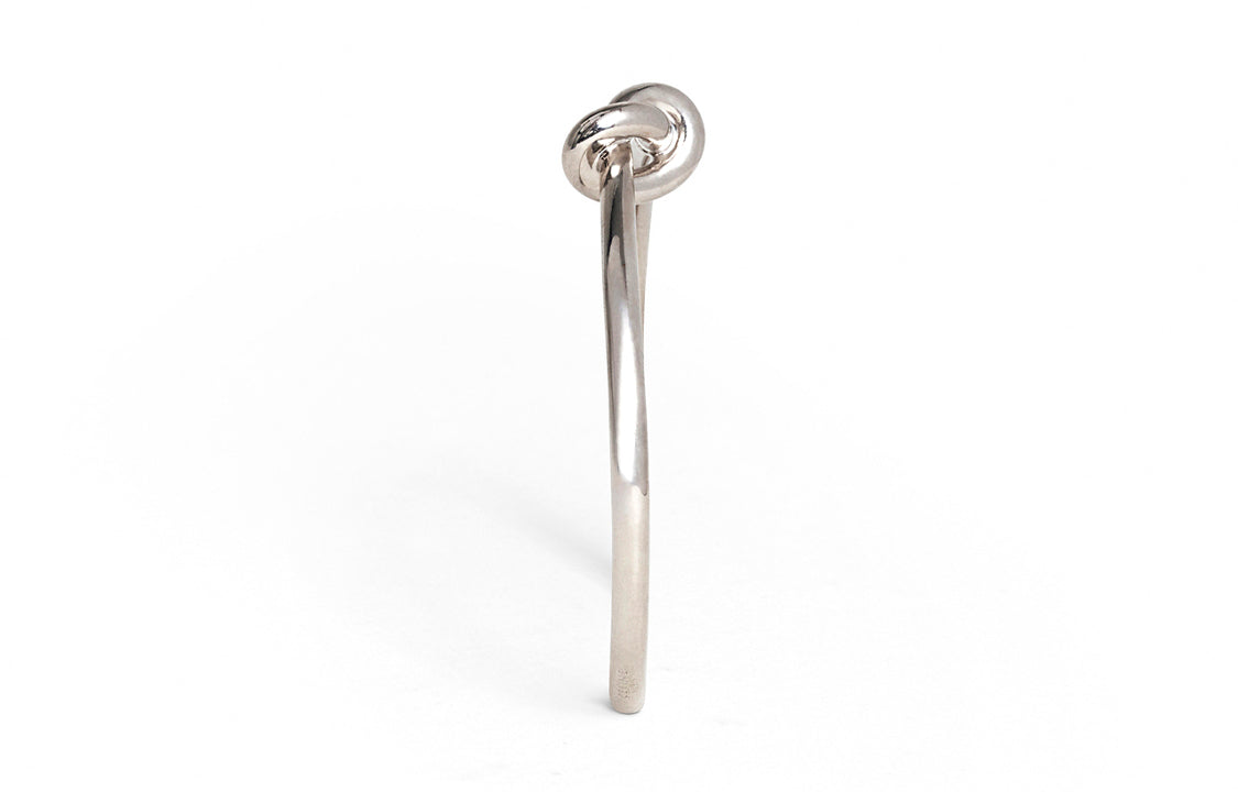 CELINE Knot Extra thin Bracelet In Brass With Rhodium Finish