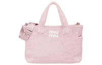 MIU MIU Fabric Tote Bag Shopping Bag Shoulder Bags Women's Pink Purple