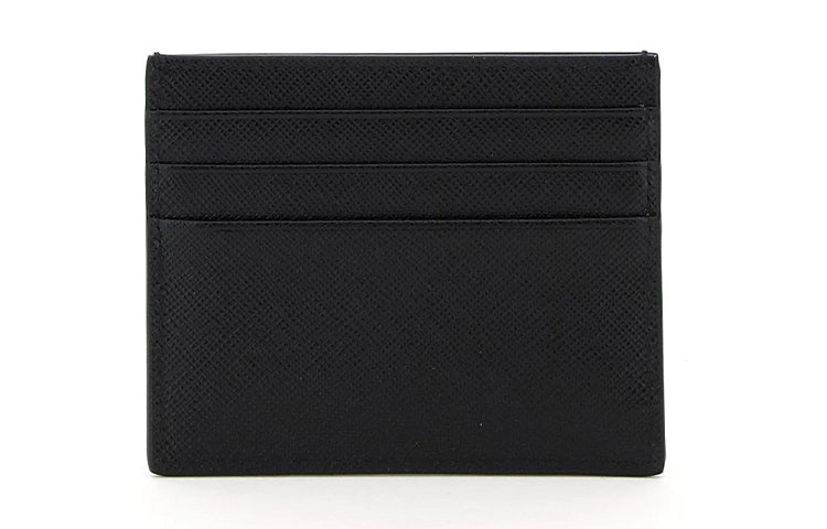 PRADA Saffiano Leather Card Holder Small Size Women's Black