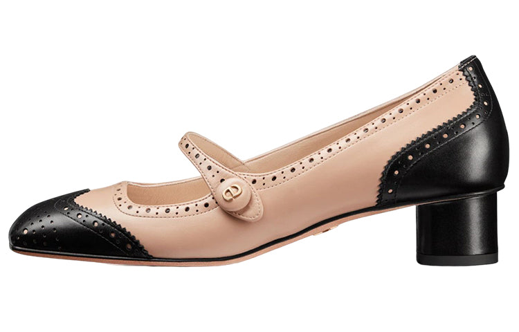 DIOR Spectadior Chunky Heel Medium Heel Shoes Women's Nude