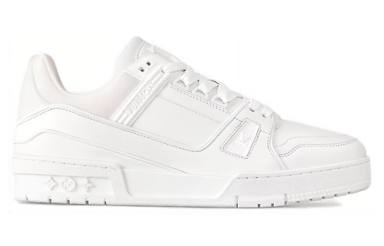 LOUIS VUITTON Trainer Slip Resistant Low Top Skateboard Shoes Women's White