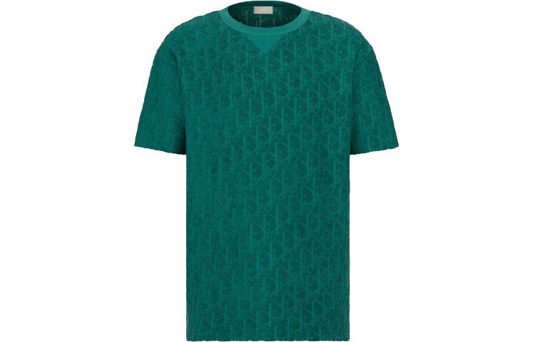 DIOR Dior Quarterly New Products Drop Shoulder Sleeve T-Shirt Men's Green