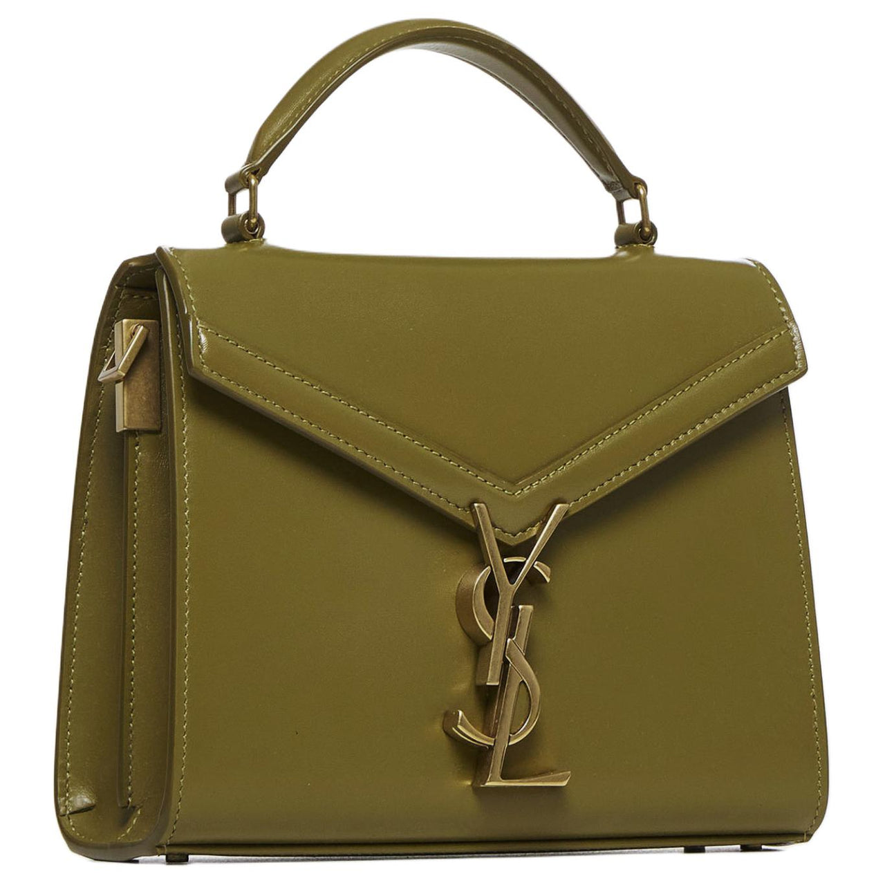 SAINT LAURENT CASSANDRA Cow Leather Shoulder Bag, Crossbody Bag, Handbag Mini Women's Olive Green