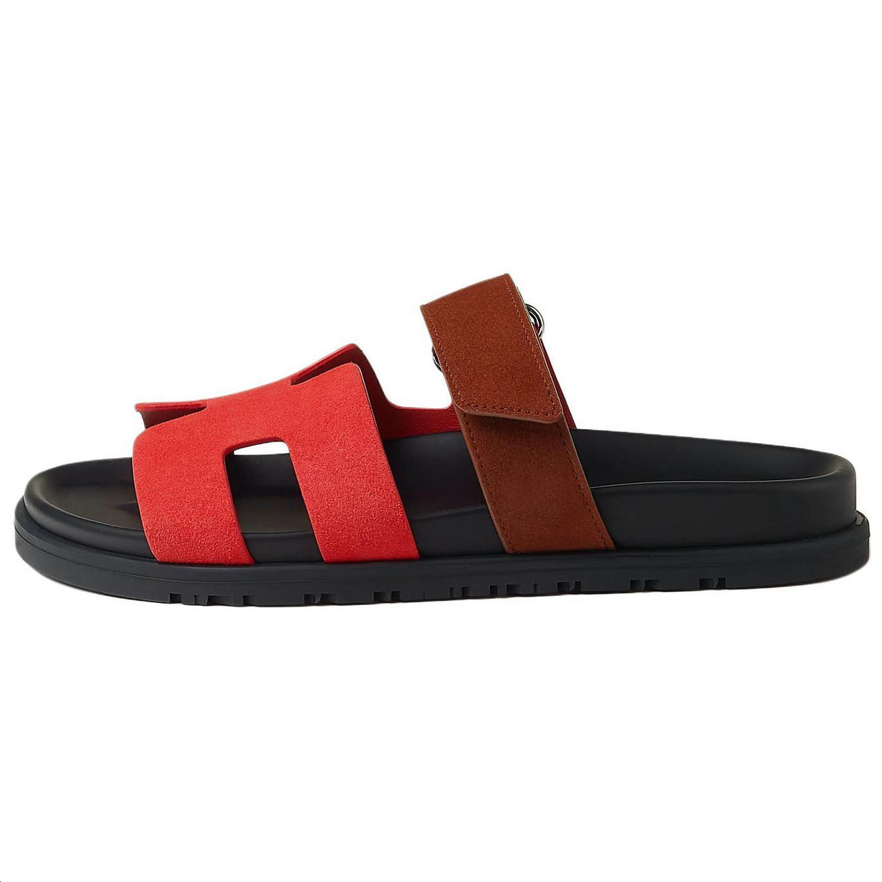 HERMES Chypre Slide Slippers Women's Red