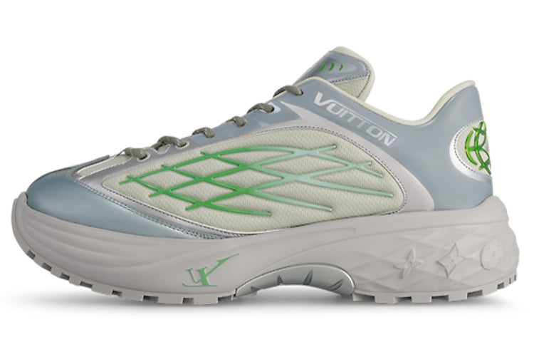 LOUIS VUITTON Lv Discovery Lace Up Sneakers 'grey Green'