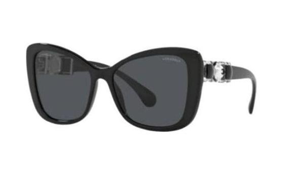 CHANEL Butterfly Sunglasses Women's Black