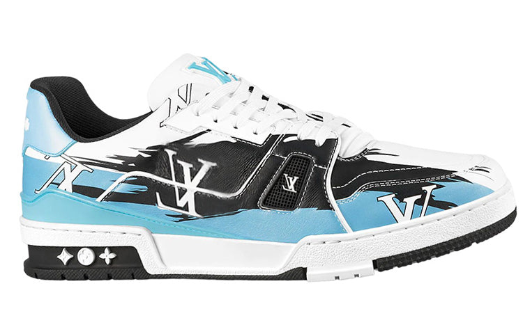 LOUIS VUITTON Lv Trainers 'White Black Blue'