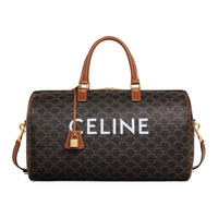 CELINE Fabric With Cow Leather Shoulder Bag, Crossbody Bag, Handbag, Travel Bag Medium Size Women's Tawny