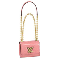 LOUIS VUITTON Twist Luminous Crocodile Leather Crossbody Bag Shoulder Bag Women's Rose Chalcedony