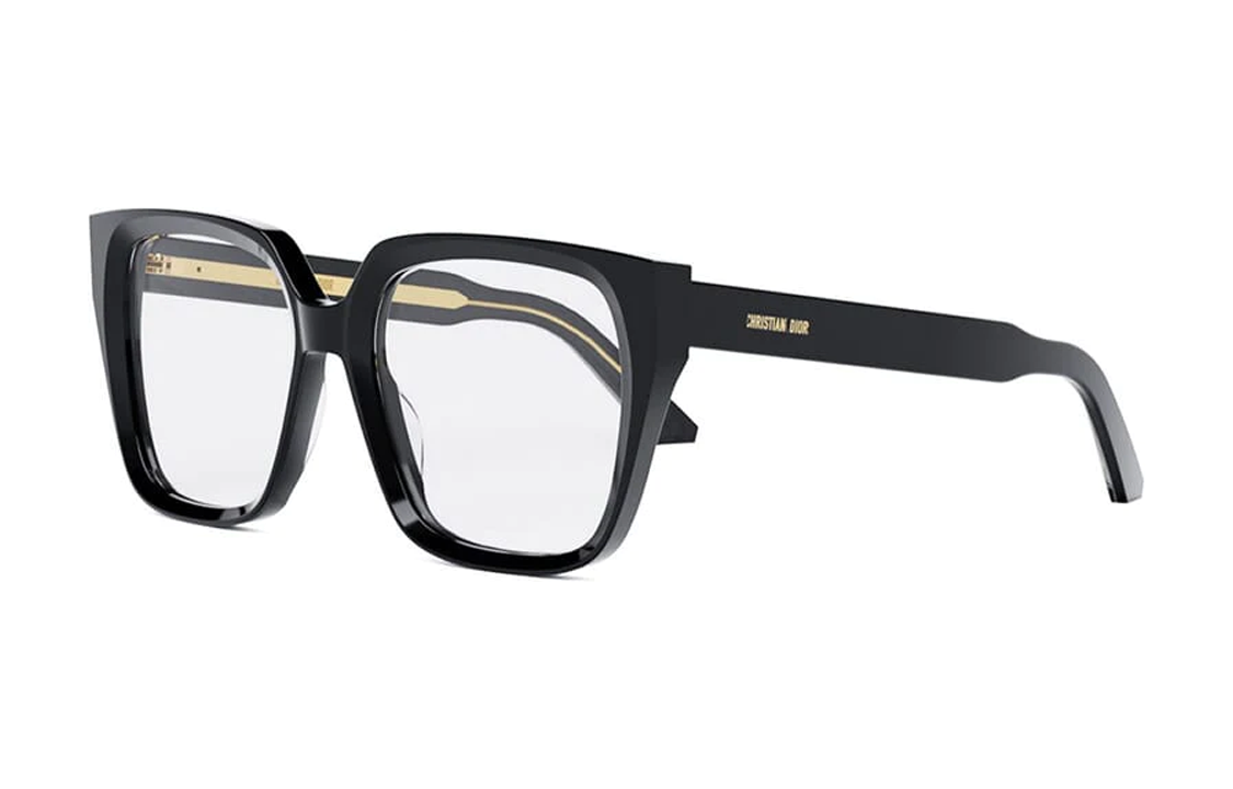 DIOR Square Eyeglass Frames Unisex Black