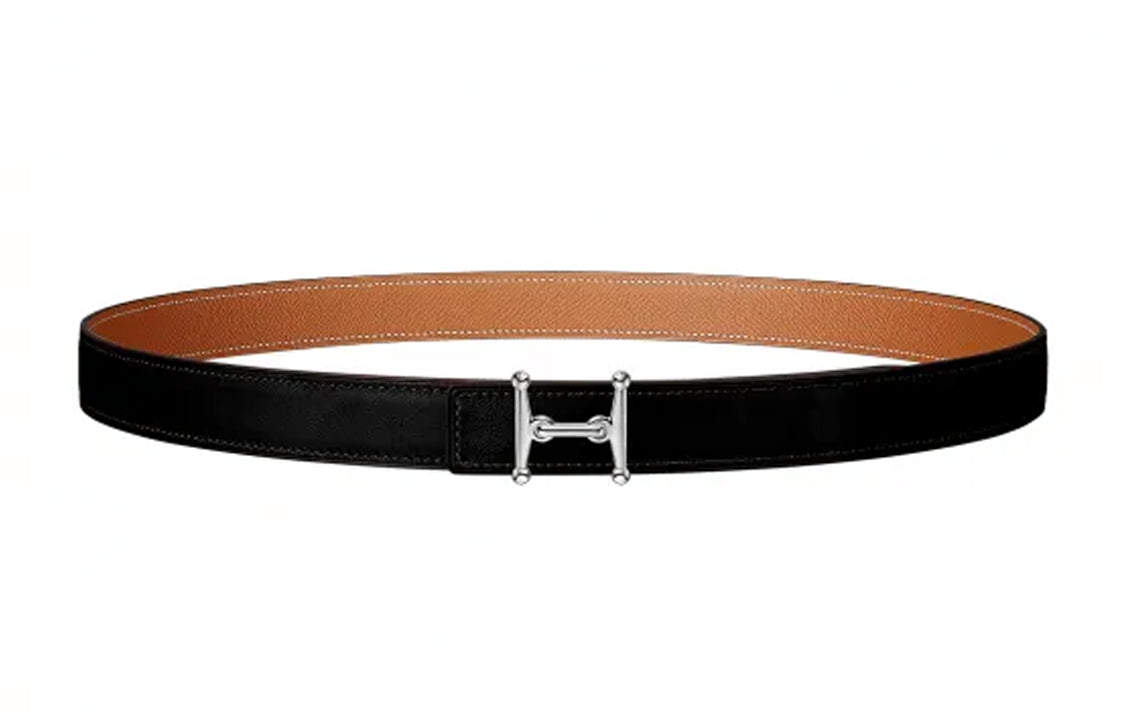 HERMES Leather Belts Women's Black