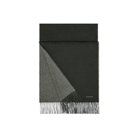 HERMES Knit Scarves Unisex Gray Black