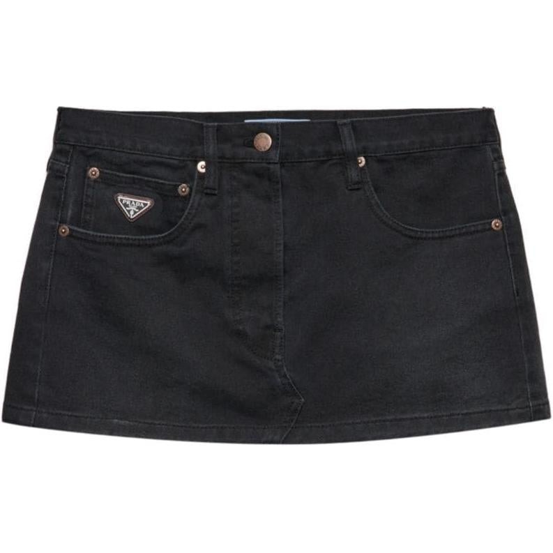 PRADA Low rise Denim Mini skirt