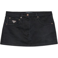PRADA Low rise Denim Mini skirt