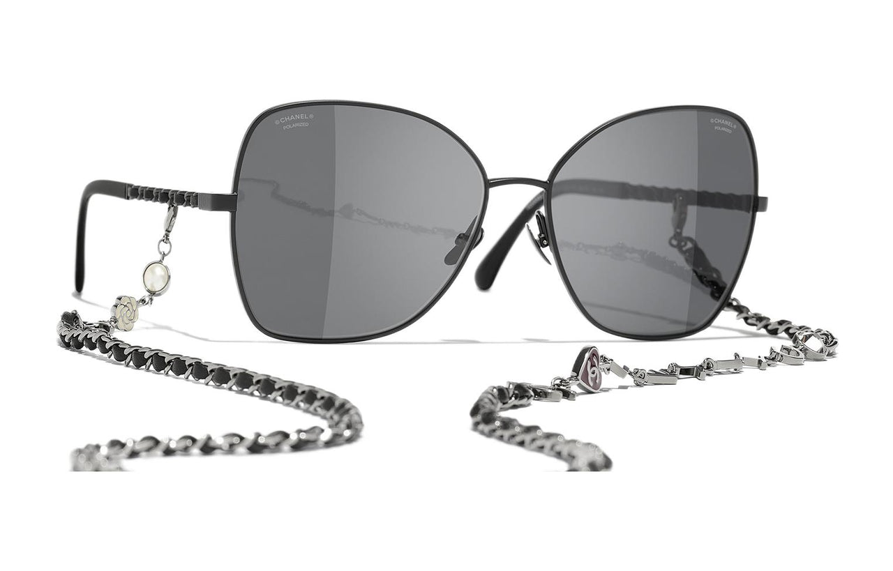 CHANEL Sunglasses Women's Black