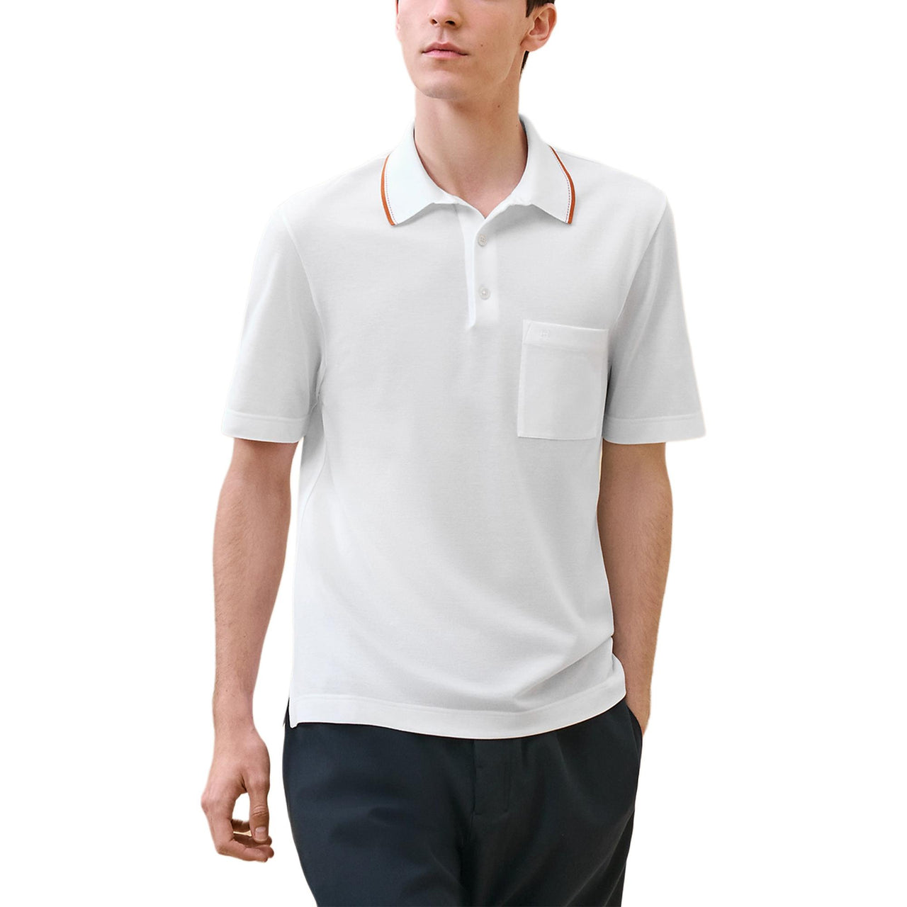 HERMES Polo Shirts Men White