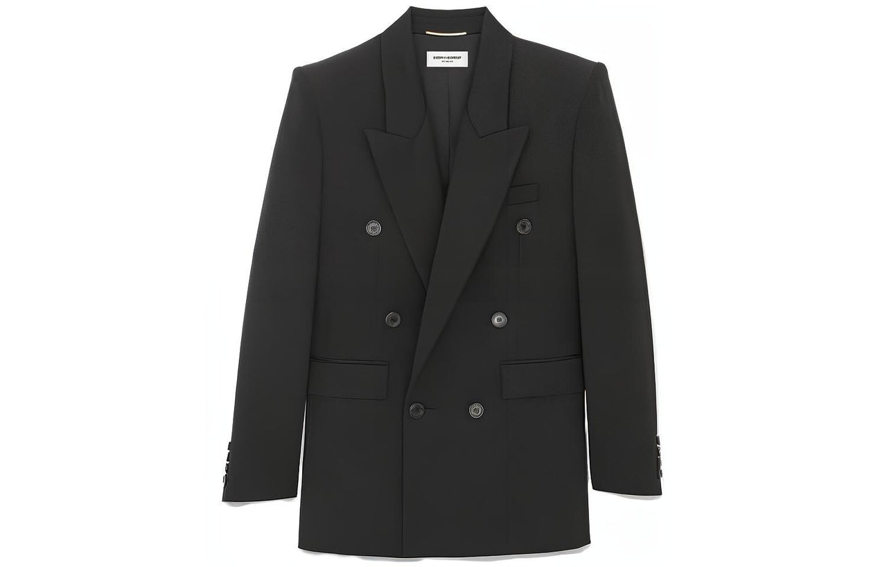 SAINT LAURENT Double-breasted Wool Blazer