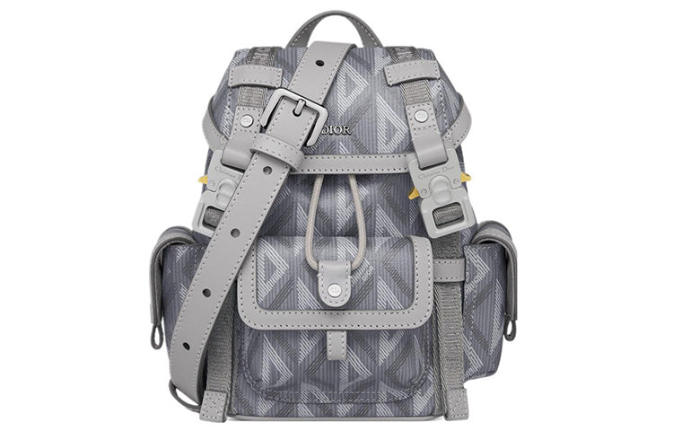 DIOR Hit The Road Cow Leather With Canvas Shoulder Bag, Crossbody Bag Mini Dio Gray