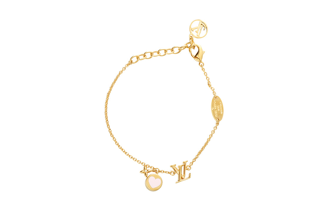 LOUIS VUITTON Metal Enamel Bracelets Women's Gold