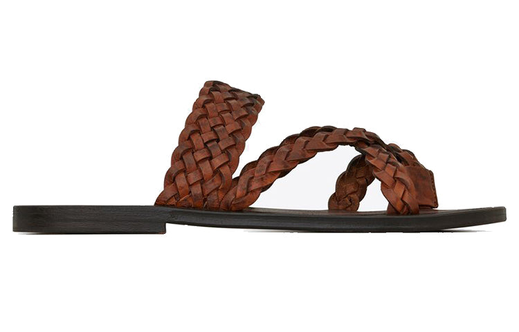 SAINT LAURENT Neil Slippers Men's Chestnut