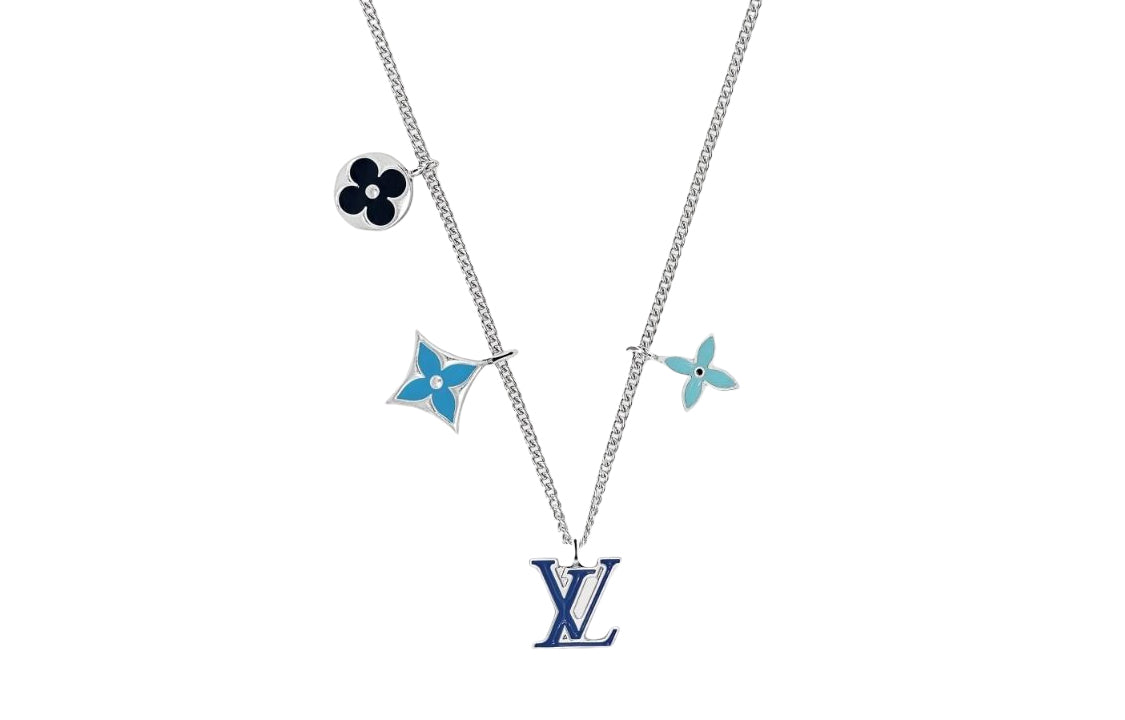 LOUIS VUITTON Brass Necklaces Men's Silver