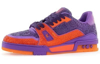 LOUIS VUITTON Trainer Low Top Stylish Skateboarding Shoes Men's Purple Orange