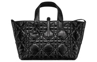 DIOR Wrinkled Cow Leather Tote Bag, Shopping Bag, Shoulder Bag, Handbag Regular Women's Black