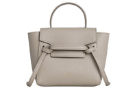 CELINE Belt Grained Calfskin Catfish Bag, Shoulder Bag, Crossbody Bag, Handbag Pico Women's Candy Color/Light Taupe