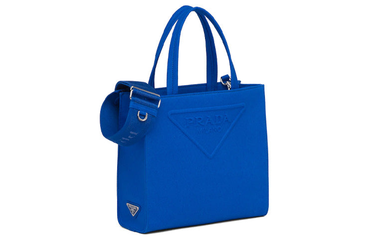 PRADA Twill Tote Bag, Shoulder Bag Women's Light Blue