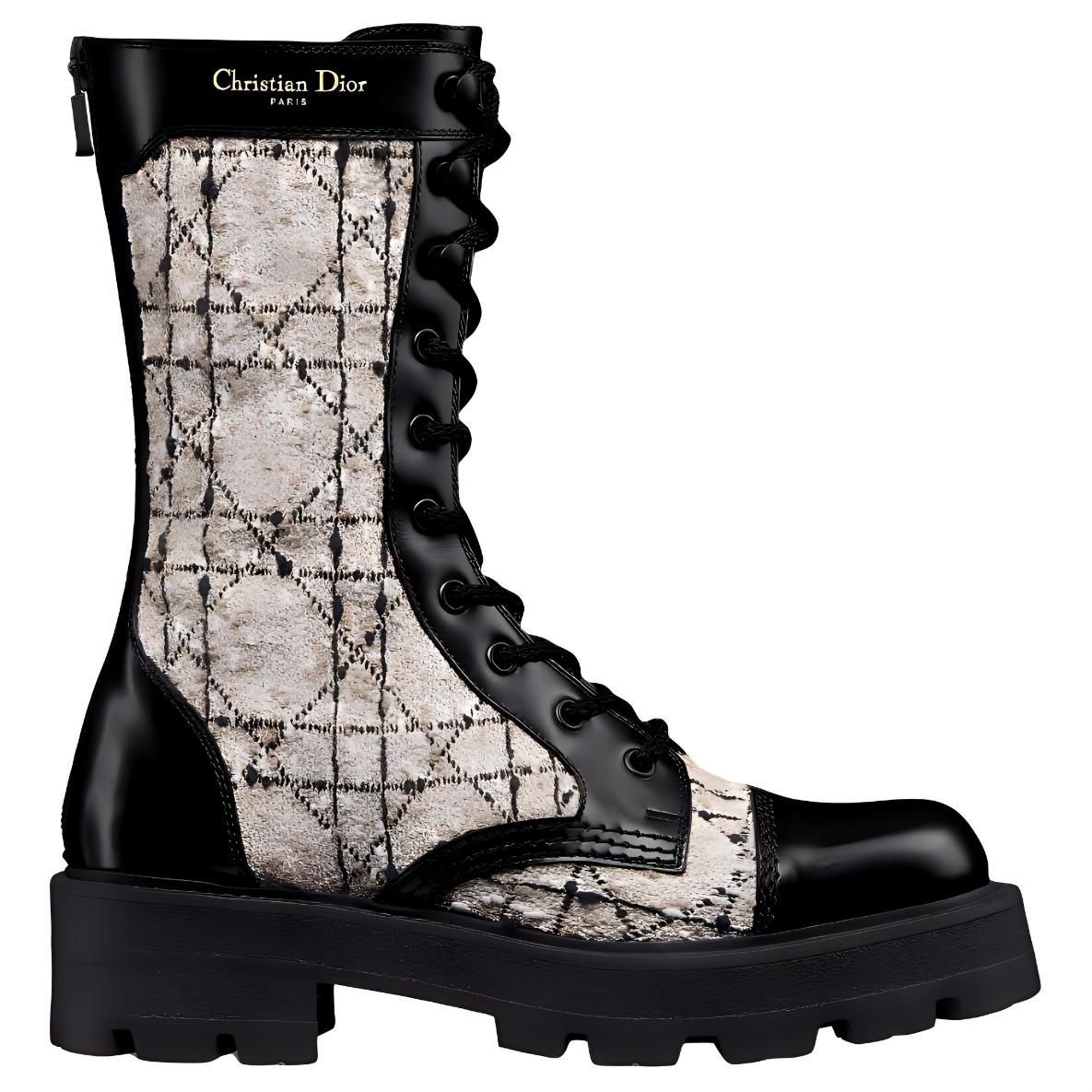 DIOR D-Unit Ankle Boots Women's Black