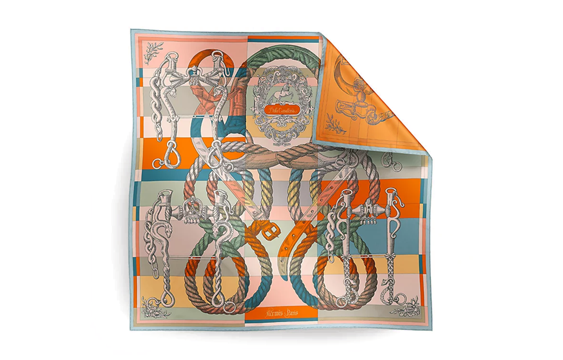 HERMES Silk Scarves Women's Multicolor