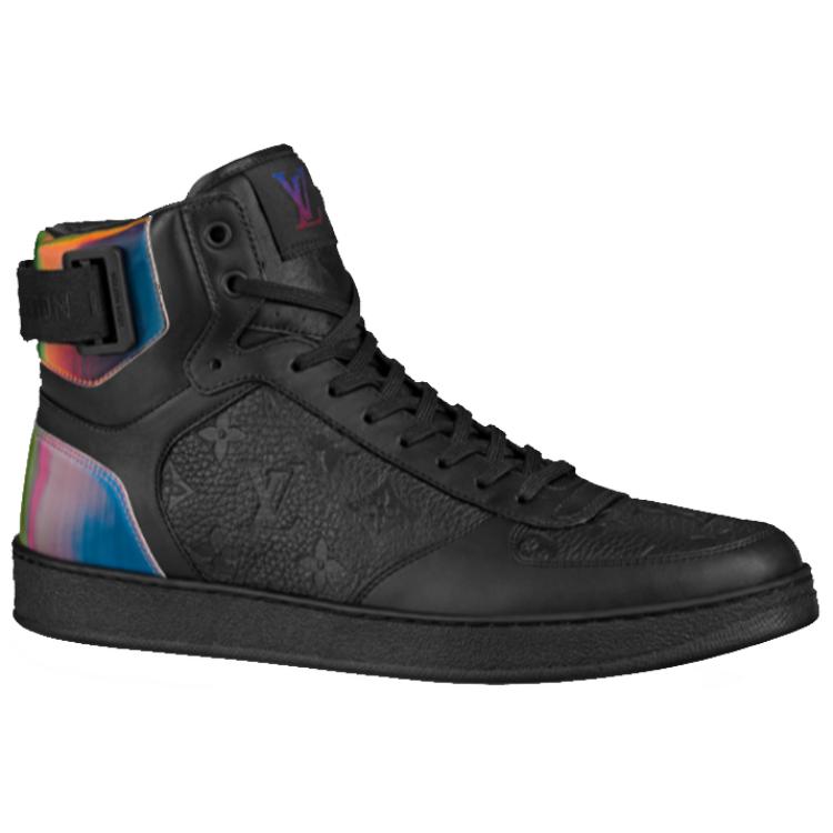 LOUIS VUITTON Rivoli Skateboard Shoes Men High-Top Black
