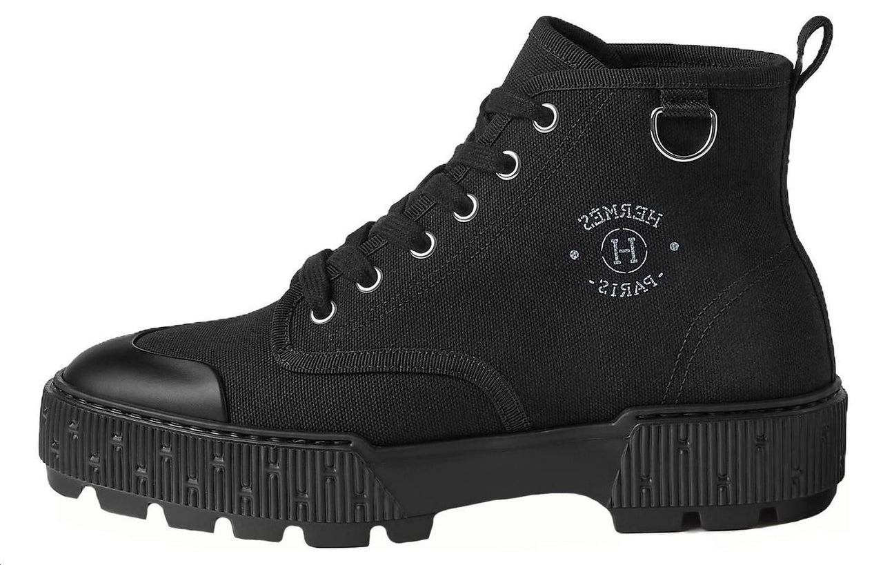 HERMES Itineraire Ankle Boots Women's Black