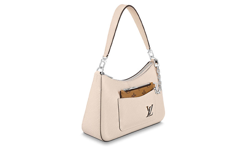 LOUIS VUITTON Epi Grained Cow Leather Shoulder Bag Portable Crossbody Bag Shoulder Bag Women's Beige