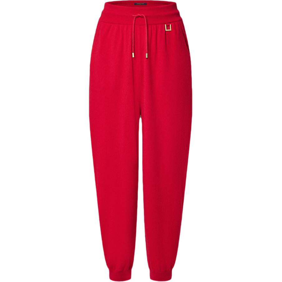 LOUIS VUITTON FW24 Knitted Sports Pants Women's Red