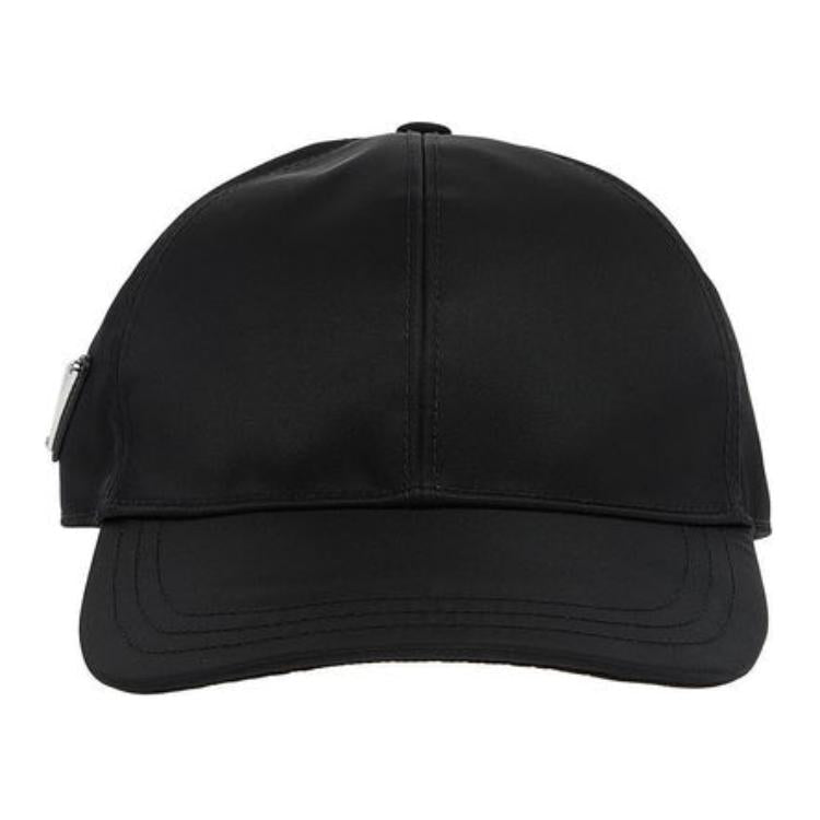 PRADA Calfskin Baseball Caps Men's Black