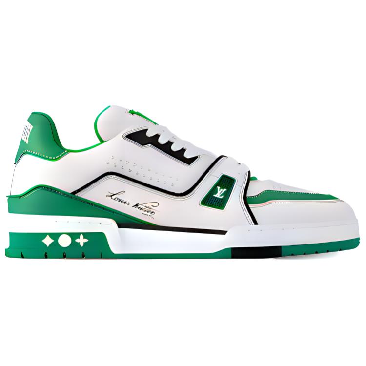 LOUIS VUITTON Trainer Low-Top Skateboard Shoes Unisex Green