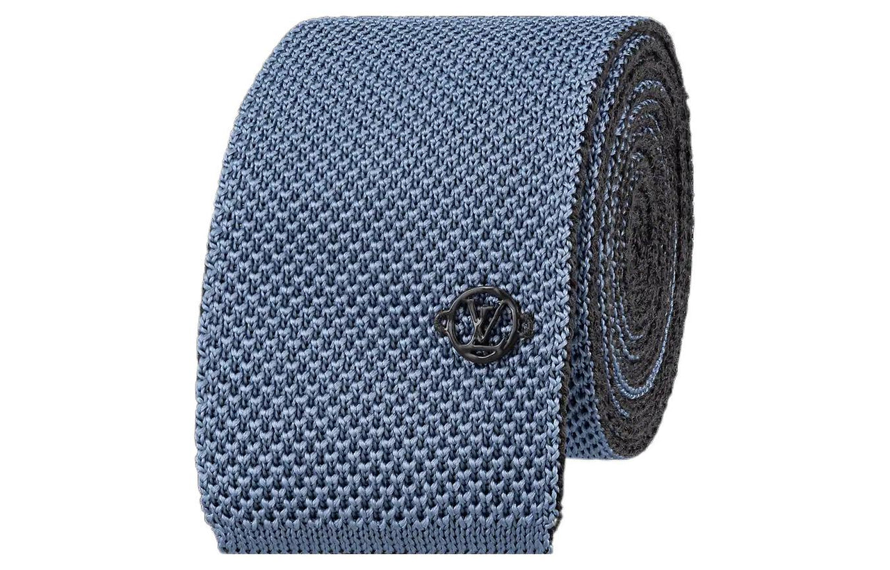 LOUIS VUITTON Silk-wool Blend Tie Men's Blue