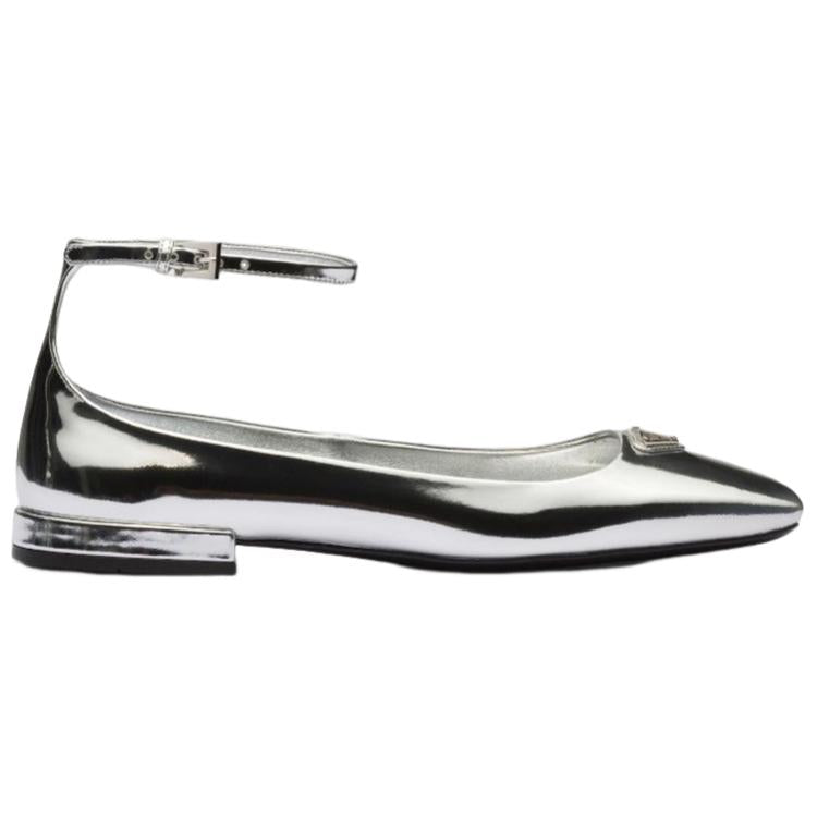 PRADA Flat Shoes Women's Silver