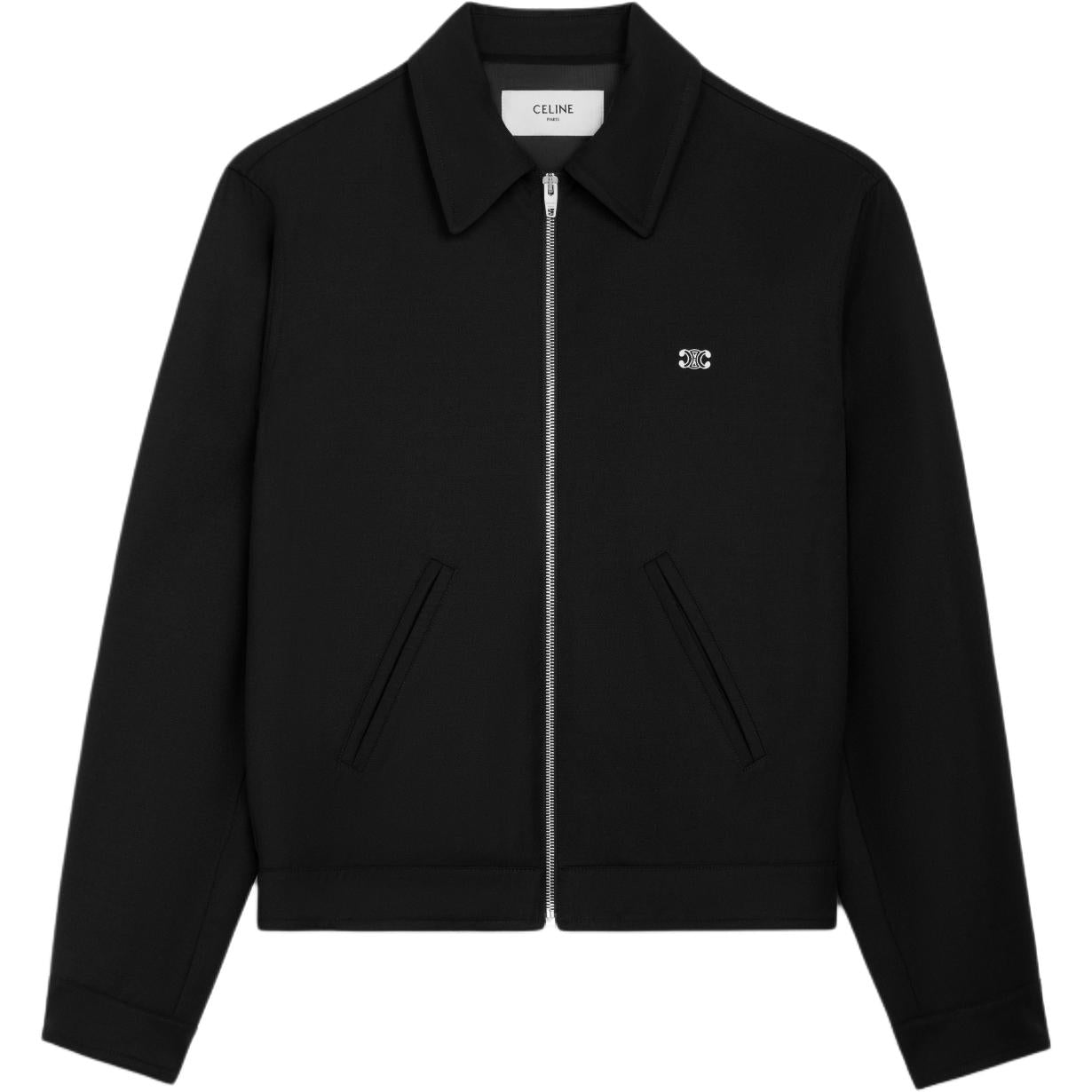 CELINE Blouson Triomphe Col Chemise
