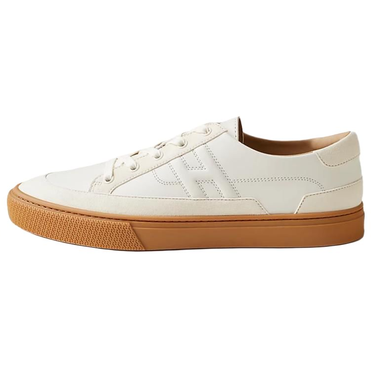 HERMES Deep Low-Top Skateboard Shoes Men's White