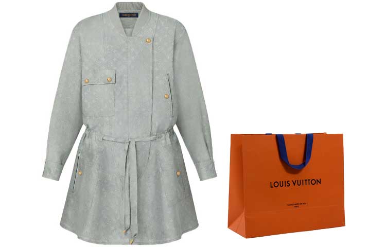 LOUIS VUITTON FW21 Long-Sleeved Dresses Women's Green