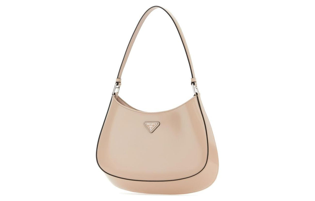 PRADA Cleo Leather Handbag, Shoulder Bag Women's Flesh Pink